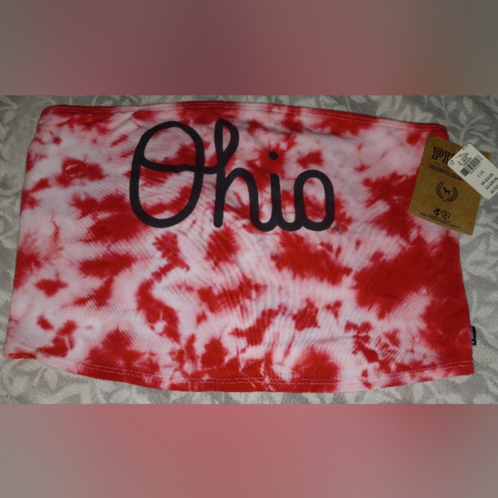 Pressbox Red and White Crop Top
